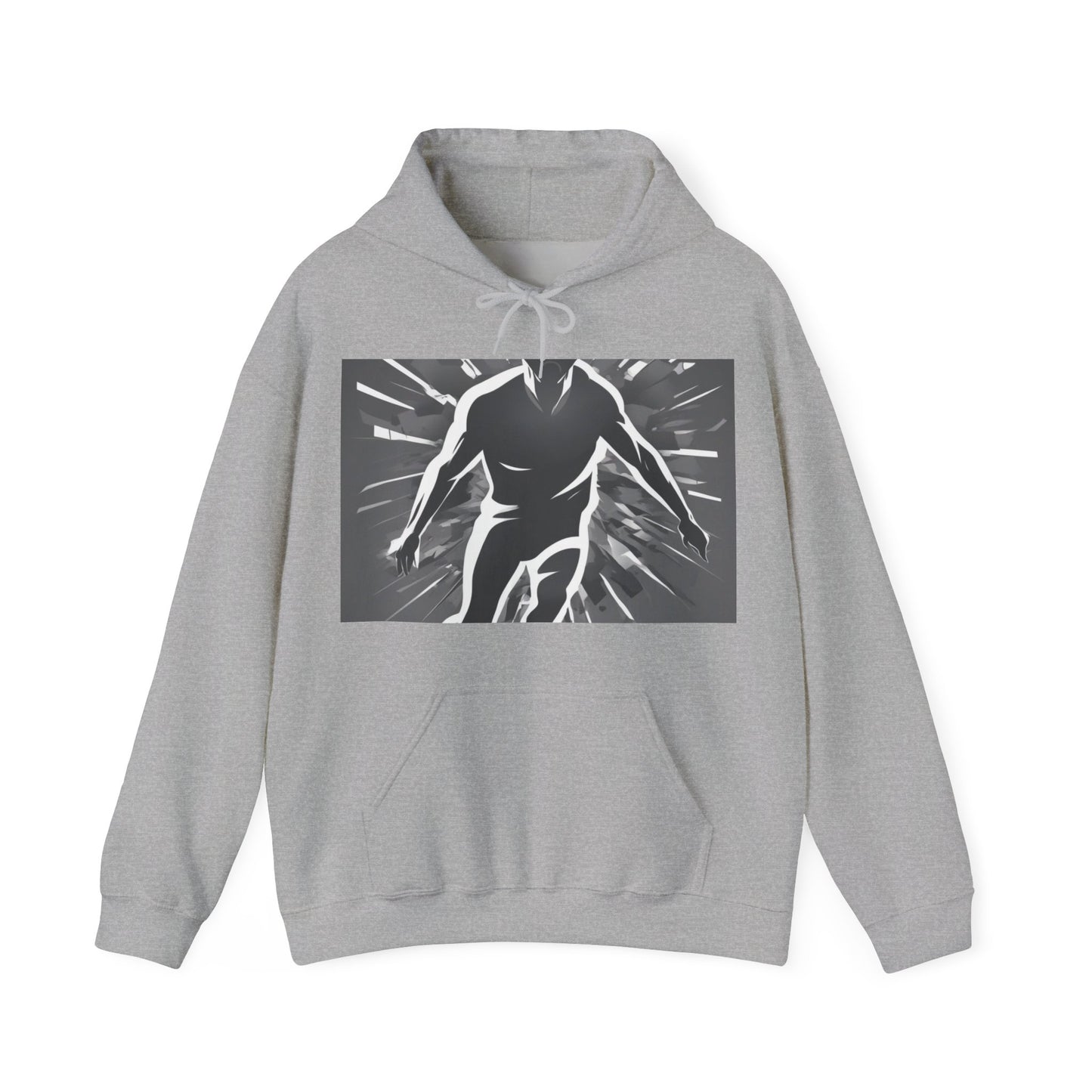 boostlete-iron-intent-scene-sprinter-soft-athletic-0108 — Unisex Heavy Blend Hooded Sweatshirt (Gildan)
