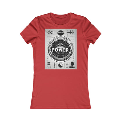 boostlete-boost-mode-type-power-in-quiet-badge-blueprint-0245 — Women's Favorite Tee (B+C 6004)