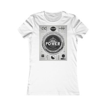 boostlete-boost-mode-type-power-in-quiet-badge-blueprint-0245 — Women's Favorite Tee (B+C 6004)