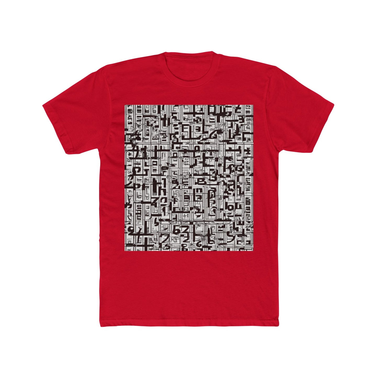 boostlete-boost-mode-pattern-plate-number-engraved-0103 — Unisex Cotton Crew Tee (NL 3600)