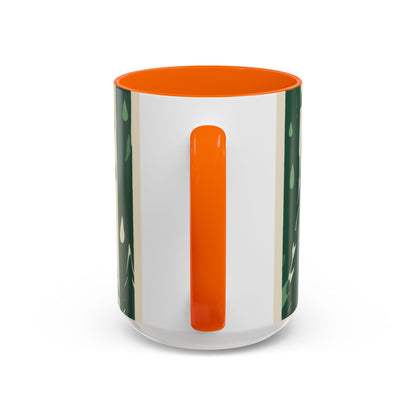 boostlete-quiet-power-icon-water-glitch-retro-0186 — Accent Mug 11/15oz