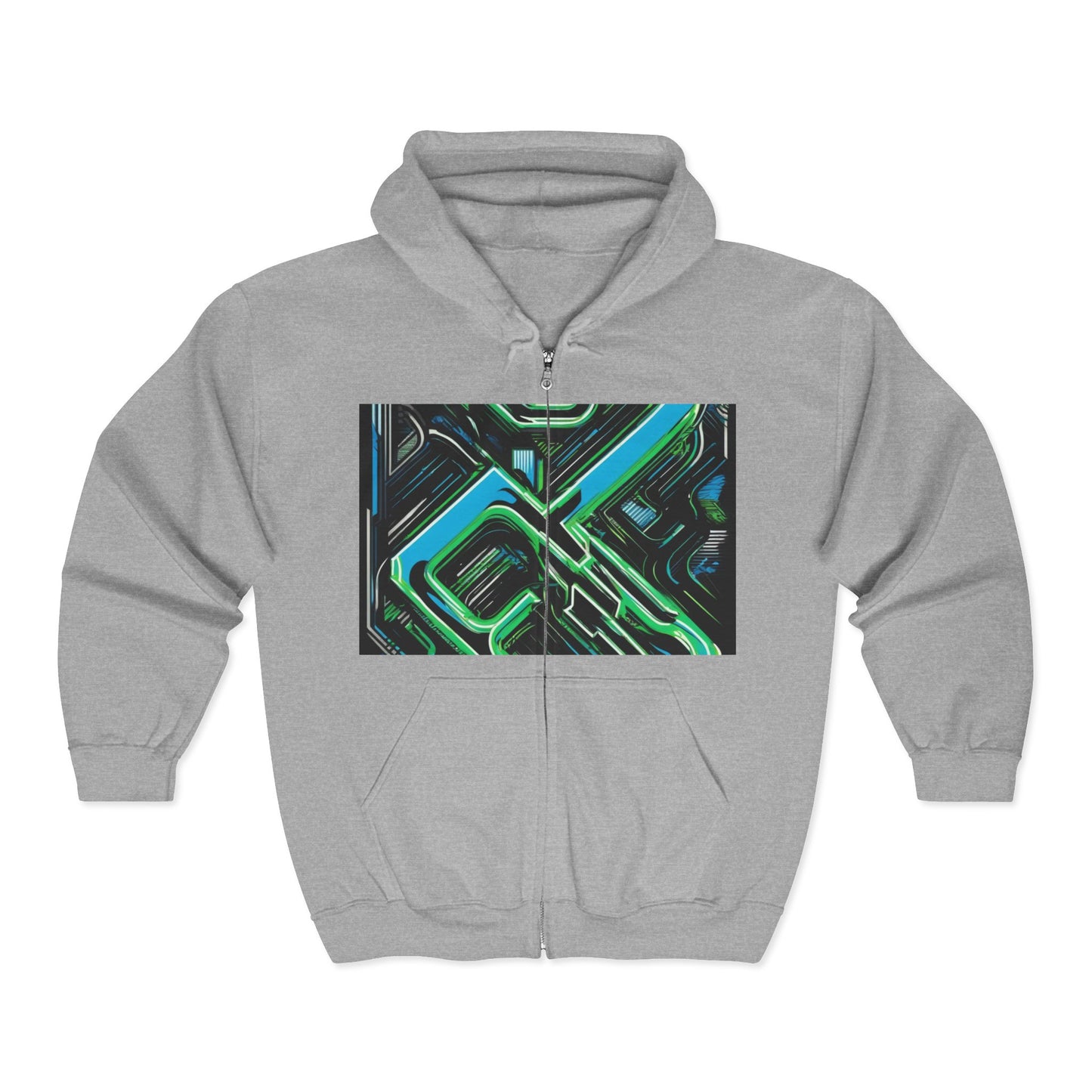 boostlete-boost-mode-type-constancia-gana-diagonal-badge-0185 — Unisex Heavy Blend Full-Zip Hooded Sweatshirt