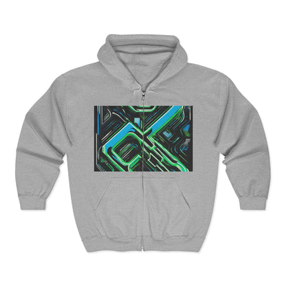 boostlete-boost-mode-type-constancia-gana-diagonal-badge-0185 — Unisex Heavy Blend Full-Zip Hooded Sweatshirt