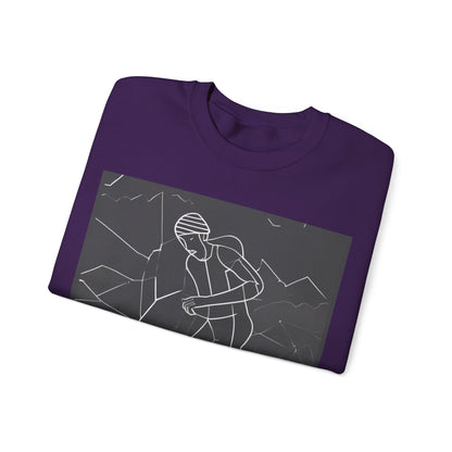 boostlete-pr-season-scene-runner-outline-geometric-1072 — Unisex Heavy Blend Crewneck (G18000)