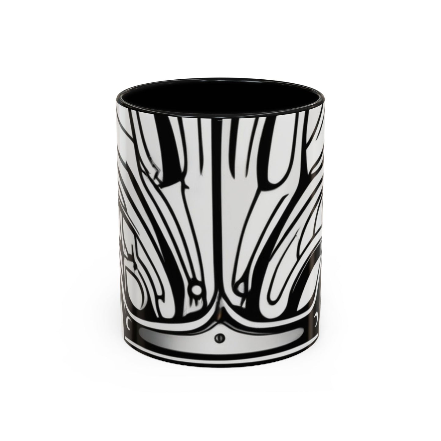 boostlete-boost-mode-icon-crown-offset-line-art-0190 — Accent Mug 11oz/15oz