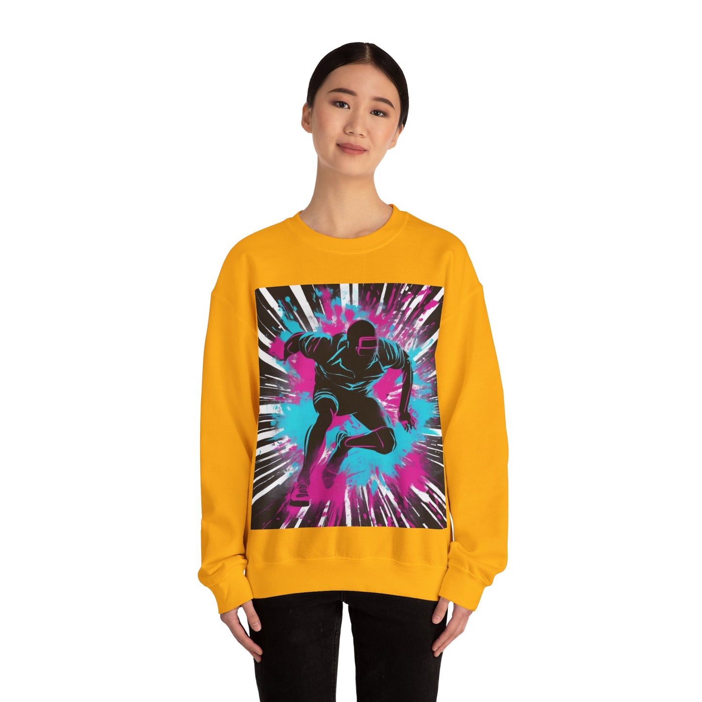 boostlete-recovery-progress-scene-sprinter-chalk-bold-0220 — Unisex Heavy Blend Crewneck Sweatshirt (Gildan)