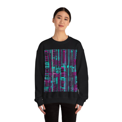 boostlete-field-day-pattern-barcode-retro-0275 — Unisex Heavy Blend Crewneck Sweatshirt (Gildan)