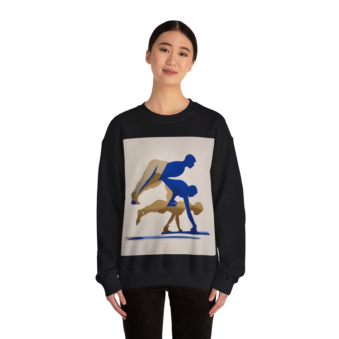 boostlete-mile-by-mile-scene-push-up-duotone-paper-0040 — Unisex Heavy Blend Crewneck Sweatshirt (Gildan)