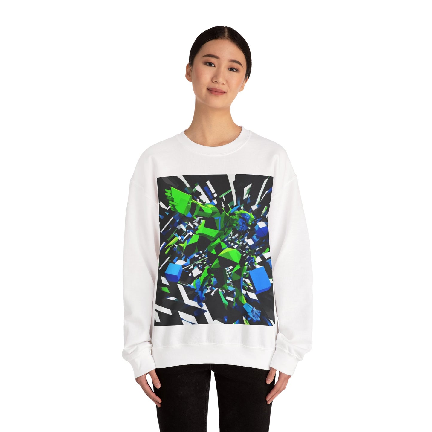 boostlete-pr-season-scene-sprinter-3d-geometric-0896 — Unisex Heavy Blend Crewneck (G18000)
