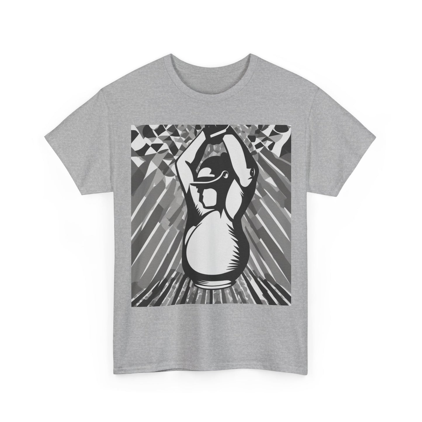 boostlete-iron-intent-scene-kettlebell-grainy-modern-0276 — Unisex Heavy Cotton Tee (Gildan 5000)