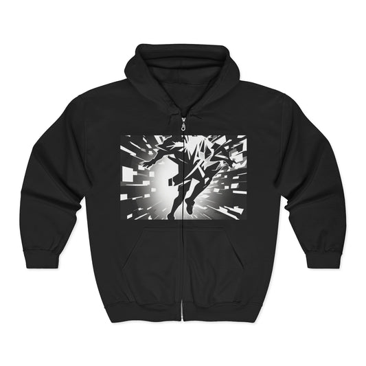 boostlete-am-crew-scene-sprinter-high-modern-0312 — Unisex Heavy Blend Full-Zip Hooded Sweatshirt