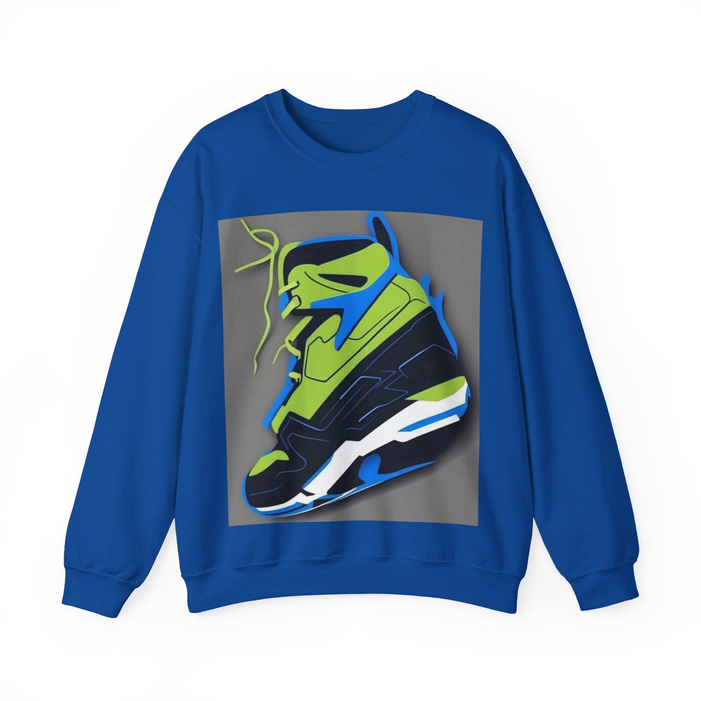 boostlete-quiet-power-icon-sneaker-duotone-paper-0066 — Unisex Heavy Blend Crewneck Sweatshirt (Gildan)