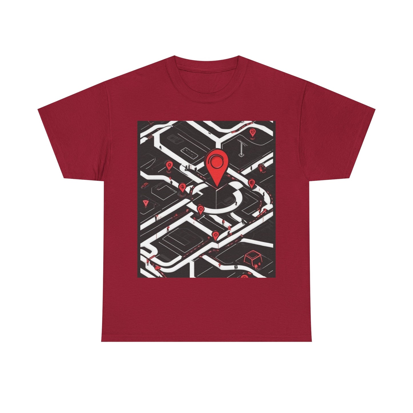 boostlete-am-crew-icon-map-matte-isometric-0094 — Unisex Heavy Cotton Tee (Gildan 5000)