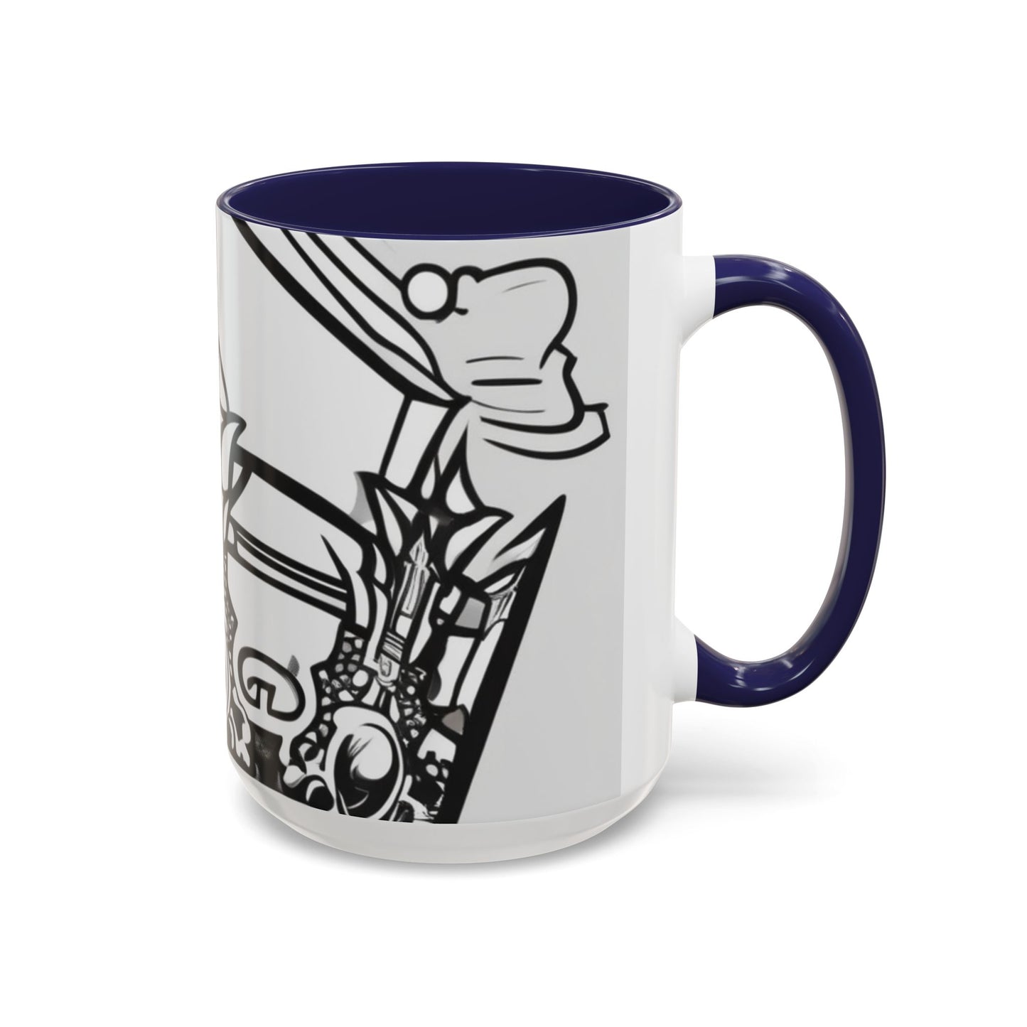 boostlete-quiet-power-icon-crown-outline-badge-0130 — Accent Mug 11oz/15oz