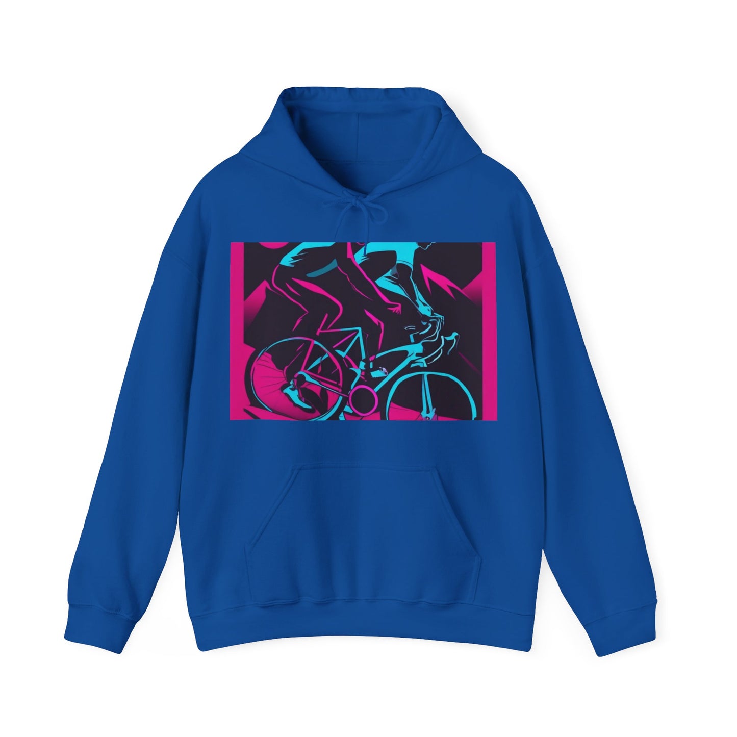 boostlete-rise-grind-scene-cyclist-outline-vector-0868 — Unisex Heavy Blend Hoodie (G18500)