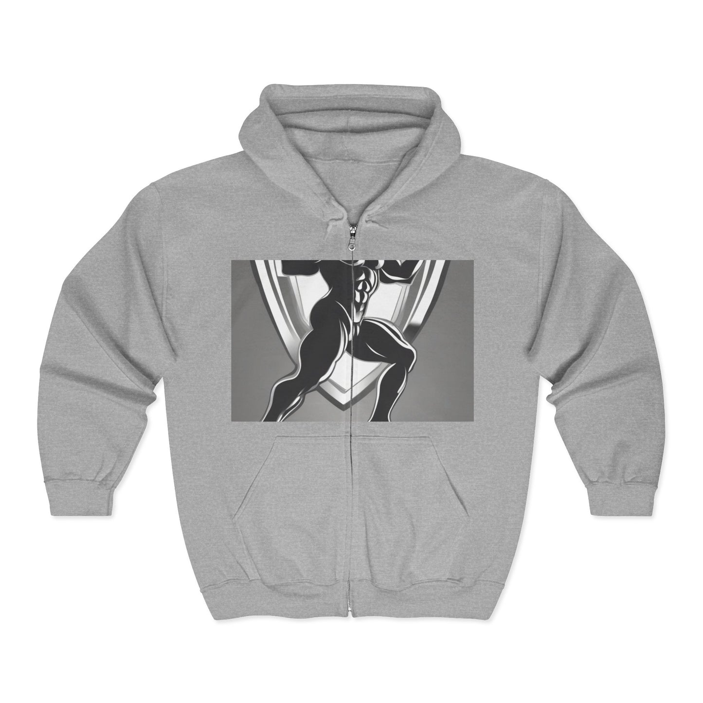 boostlete-mile-by-mile-scene-lunge-3d-athletic-0020 — Unisex Heavy Blend Full-Zip Hooded Sweatshirt