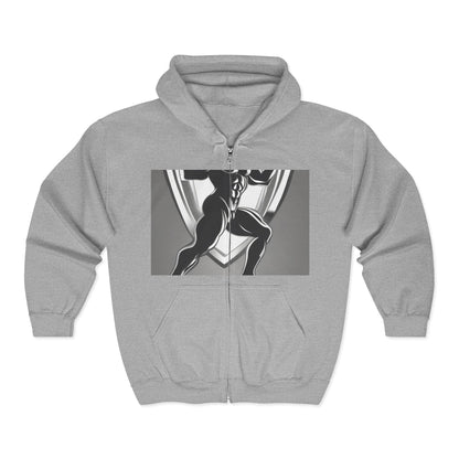 boostlete-mile-by-mile-scene-lunge-3d-athletic-0020 — Unisex Heavy Blend Full-Zip Hooded Sweatshirt