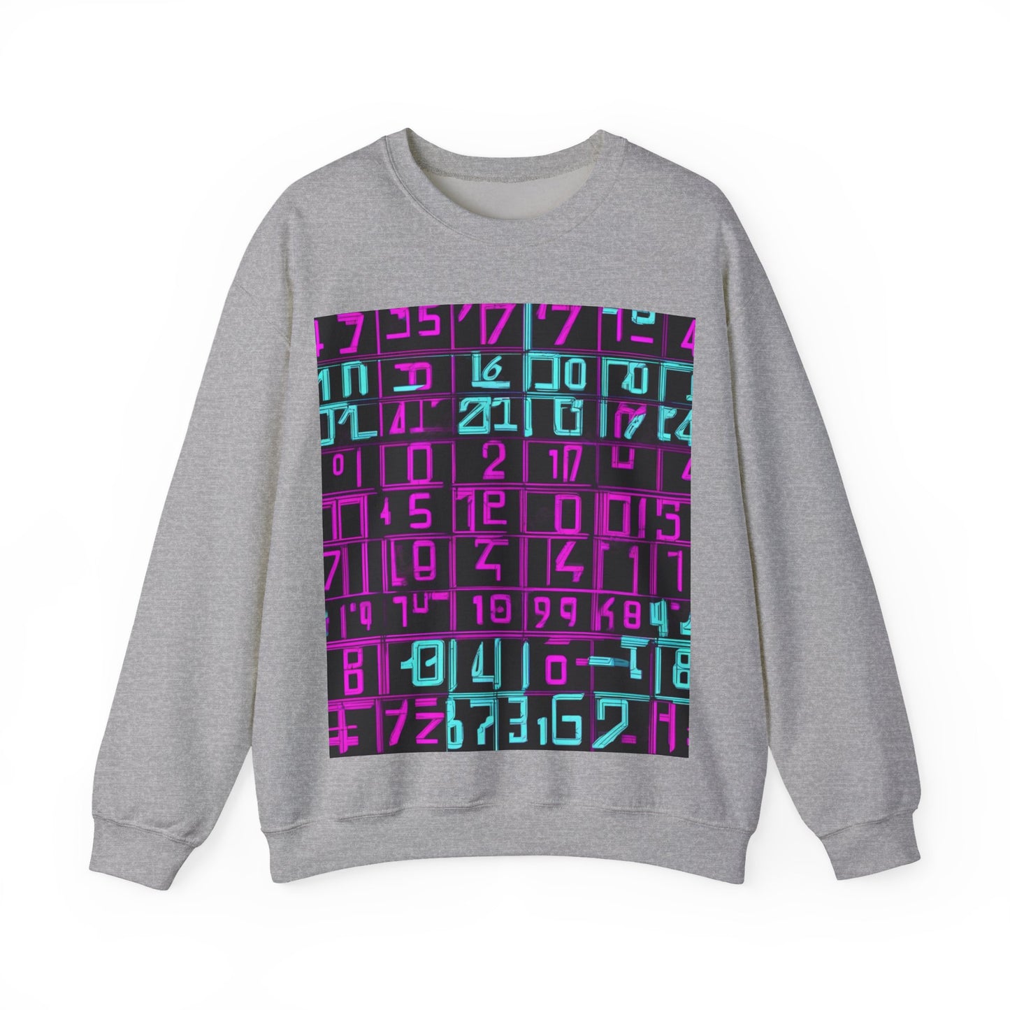 boostlete-iron-intent-pattern-plate-number-retro-0227 — Unisex Heavy Blend Crewneck Sweatshirt (Gildan)