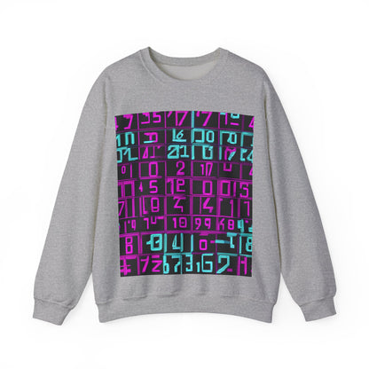 boostlete-iron-intent-pattern-plate-number-retro-0227 — Unisex Heavy Blend Crewneck Sweatshirt (Gildan)