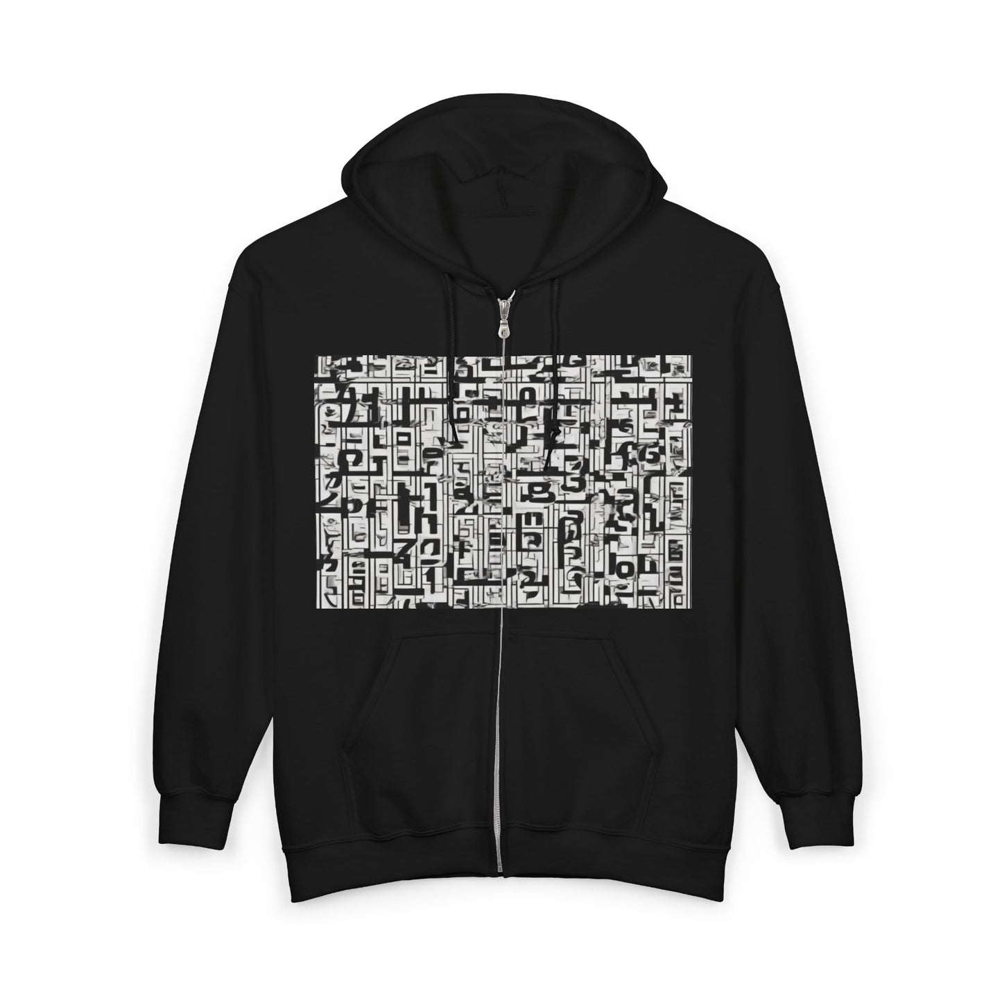 boostlete-boost-mode-pattern-plate-number-engraved-0103 — Unisex Heavy Blend Full-Zip Hooded Sweatshirt