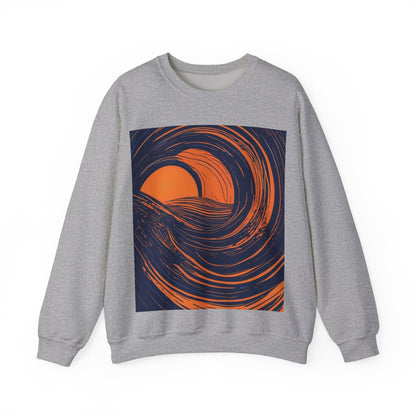 boostlete-rise-grind-icon-sunrise-speed-line-art-0202 — Unisex Heavy Blend Crewneck Sweatshirt (Gildan)