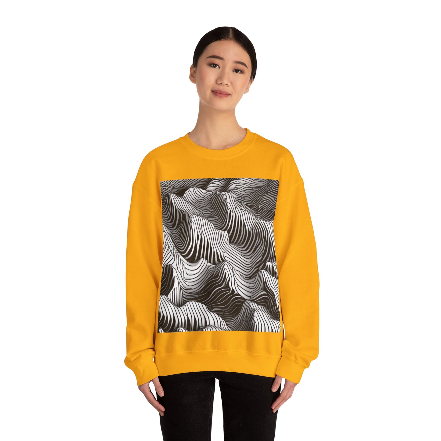 boostlete-field-day-pattern-topographic-isometric-0211 — Unisex Heavy Blend Crewneck Sweatshirt (Gildan)
