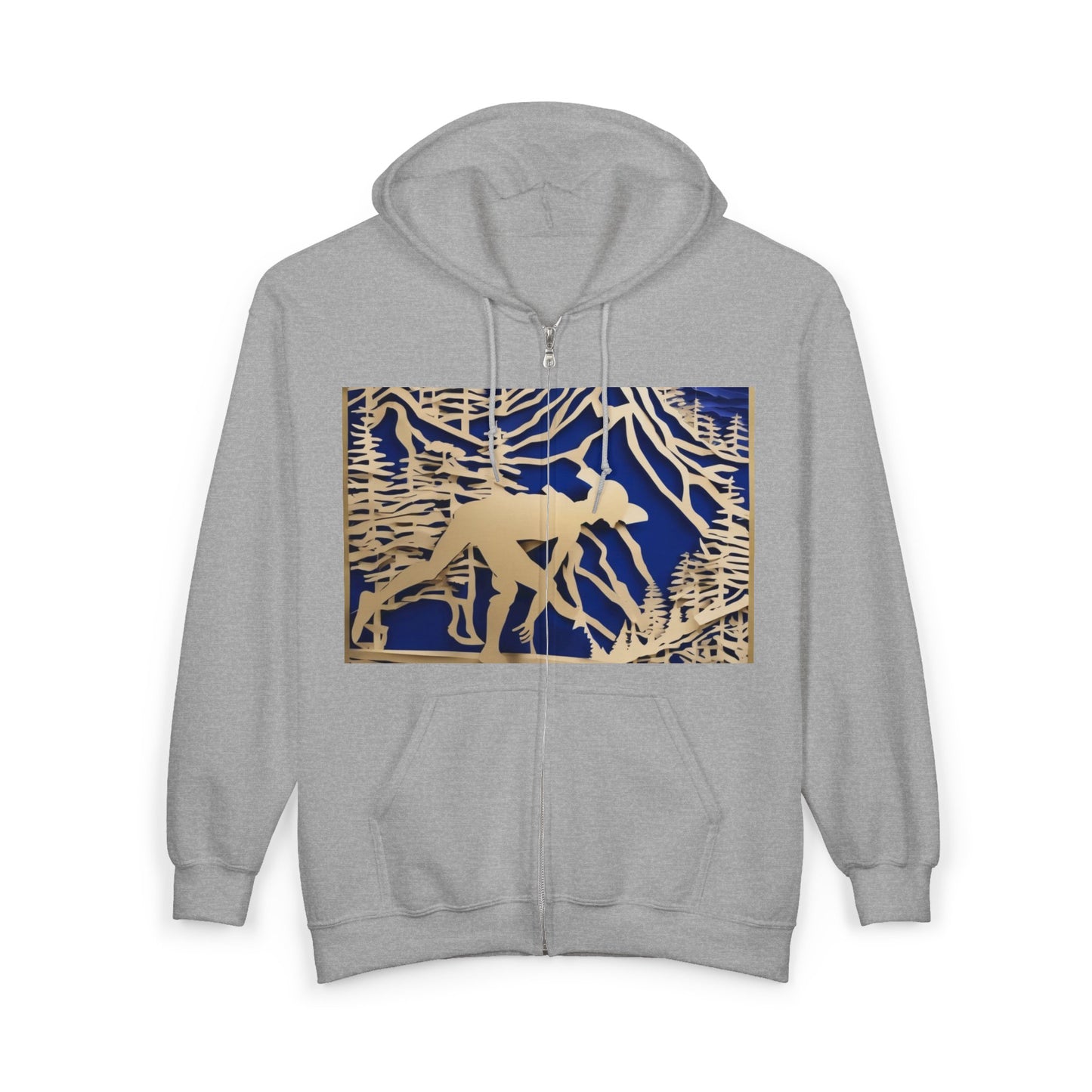 boostlete-recovery-progress-scene-trail-3d-paper-0176 — Unisex Heavy Blend Full-Zip Hooded Sweatshirt