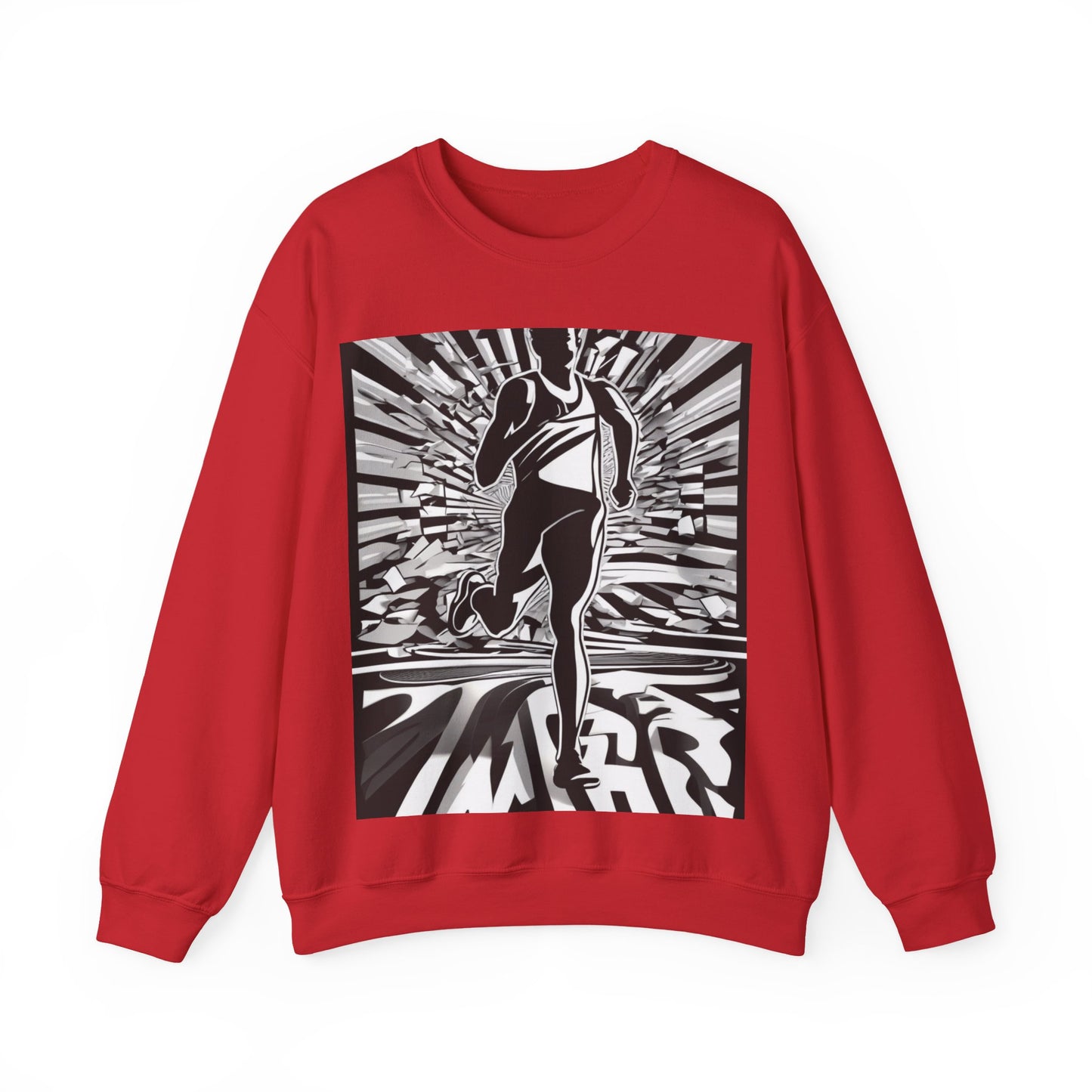 boostlete-field-day-scene-marathoner-3d-athletic-0116 — Unisex Heavy Blend Crewneck Sweatshirt (Gildan)