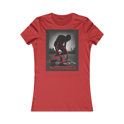 boostlete-mile-by-mile-scene-runner-grainy-bold-0168 — Women's Favorite Tee (B+C 6004)