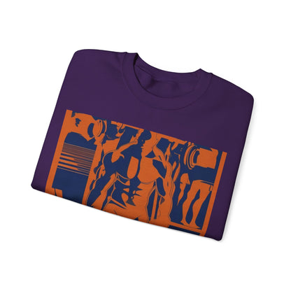 boostlete-rise-grind-scene-deadlift-3d-paper-0812 — Unisex Heavy Blend Crewneck (G18000)