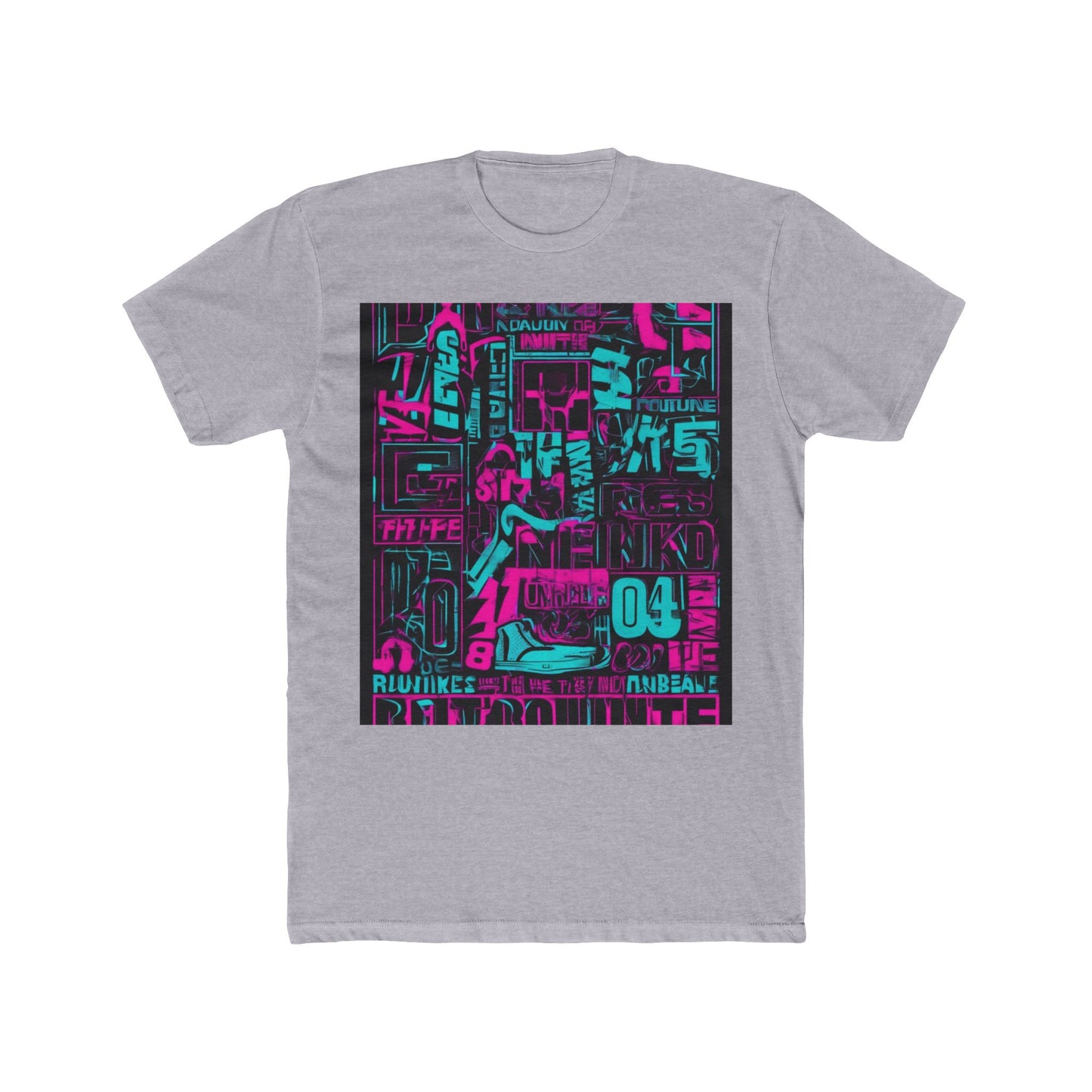 boostlete-rise-grind-type-unbreakable-routine-outline-over-solid-industrial-0081 — Unisex Cotton Crew Tee (NL 3600)