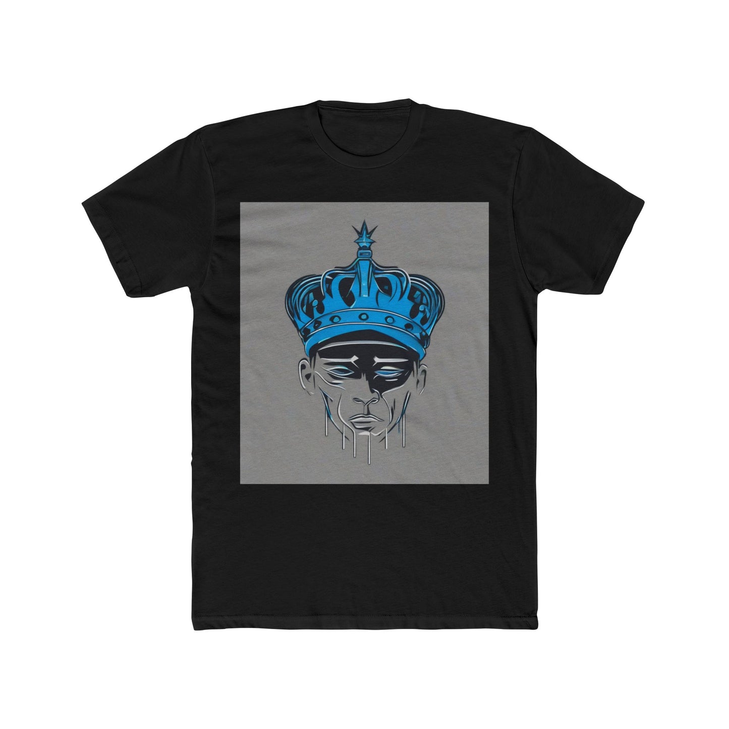 boostlete-am-crew-icon-crown-grainy-monoline-0022 — Unisex Cotton Crew Tee (NL 3600)