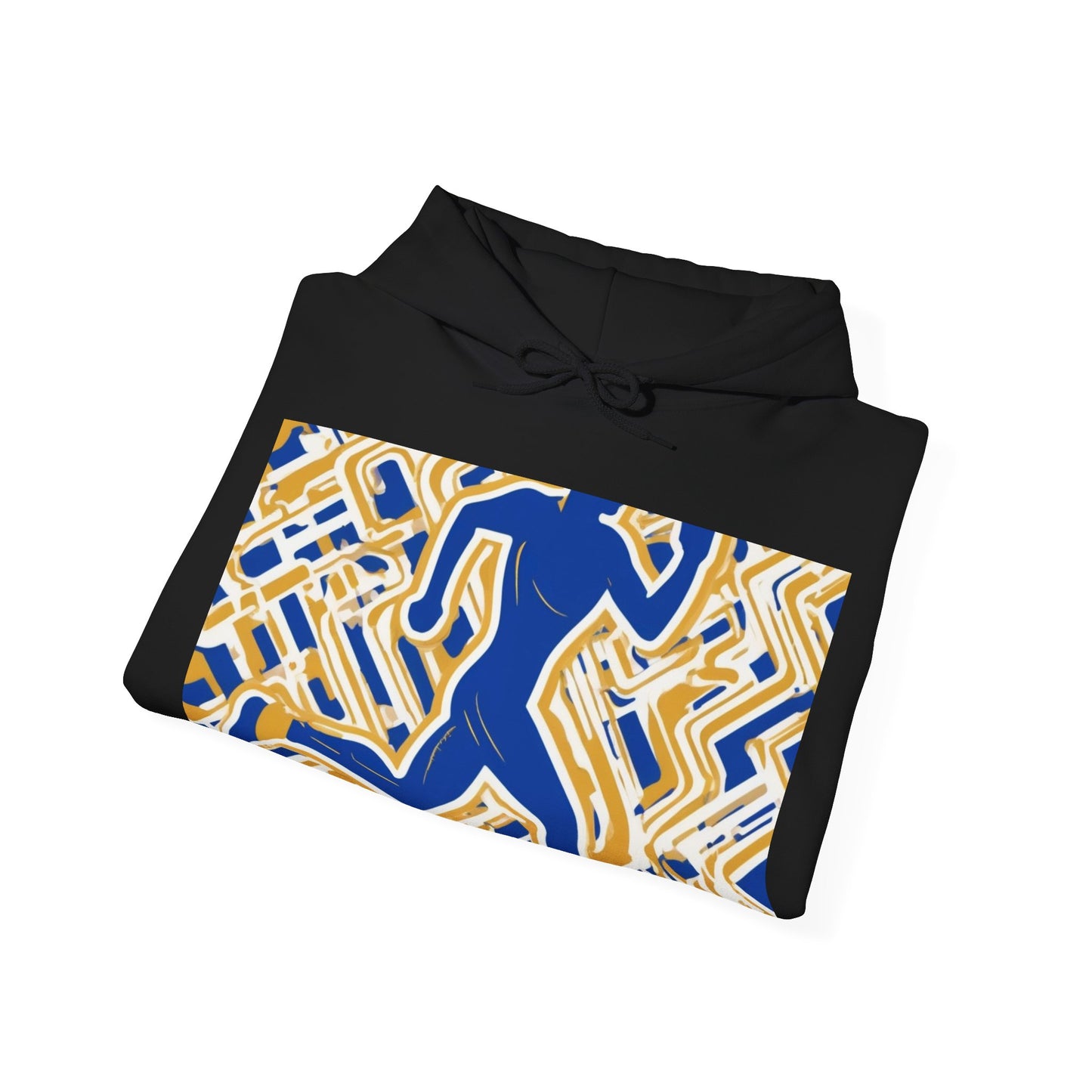 boostlete-pr-season-icon-runner-outline-industrial-0170 — Unisex Heavy Blend Hooded Sweatshirt (Gildan)