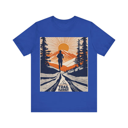 boostlete-iron-intent-scene-trail-glitch-badge-0100 — Unisex Jersey Short Sleeve (B+C 3001)