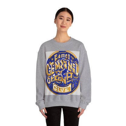 boostlete-pr-season-type-earned-not-given-badge-isometric-0105 — Unisex Heavy Blend Crewneck Sweatshirt (Gildan)