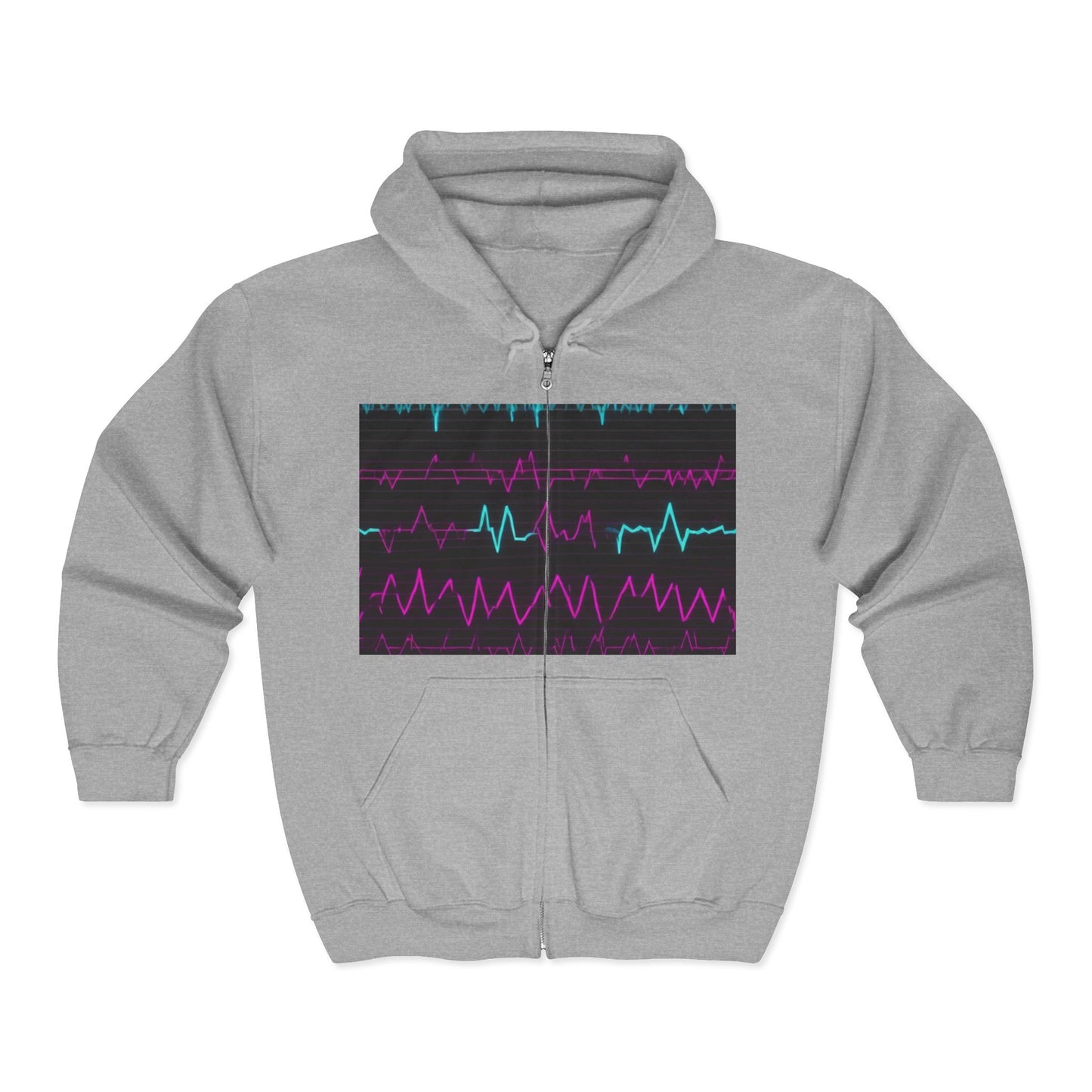 boostlete-boost-mode-pattern-ekg-modern-0111 — Unisex Heavy Blend Full-Zip Hooded Sweatshirt