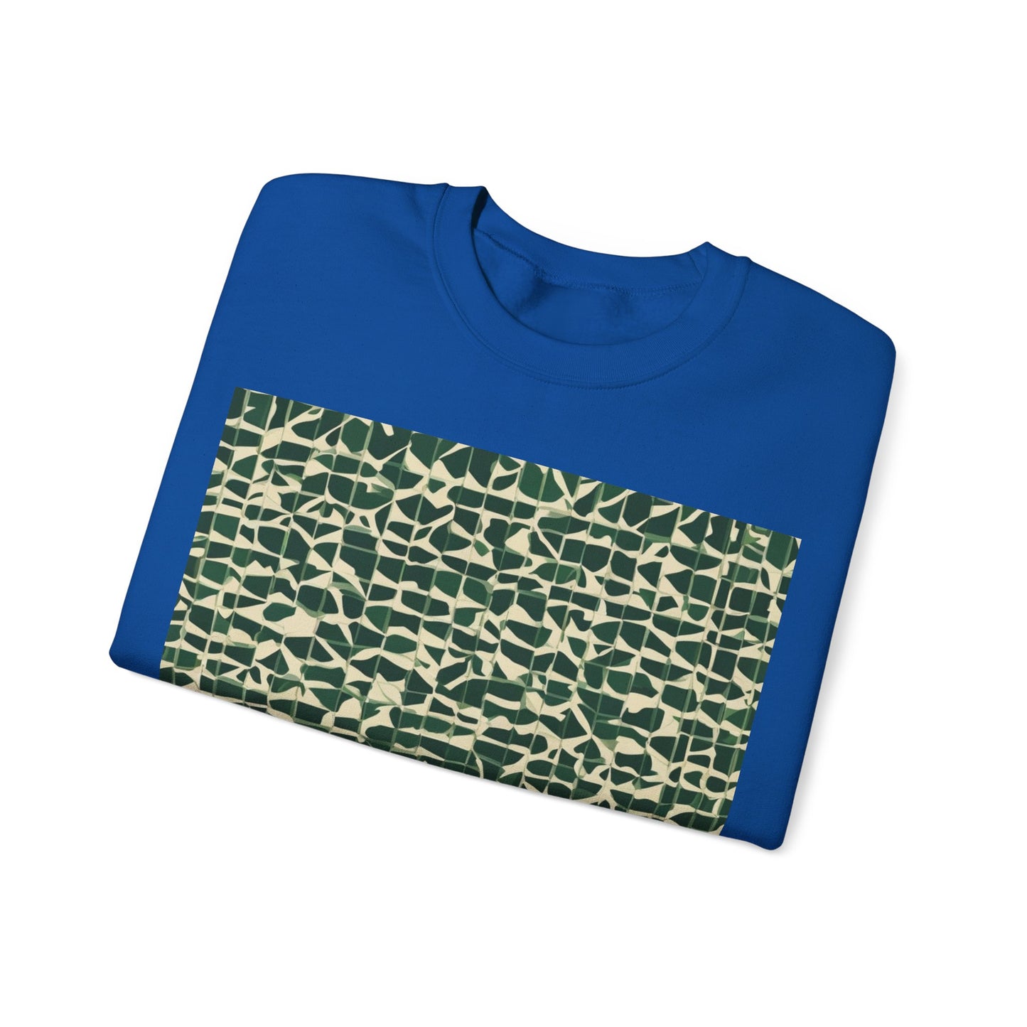 boostlete-iron-intent-pattern-plate-number-isometric-0099 — Unisex Heavy Blend Crewneck Sweatshirt (Gildan)