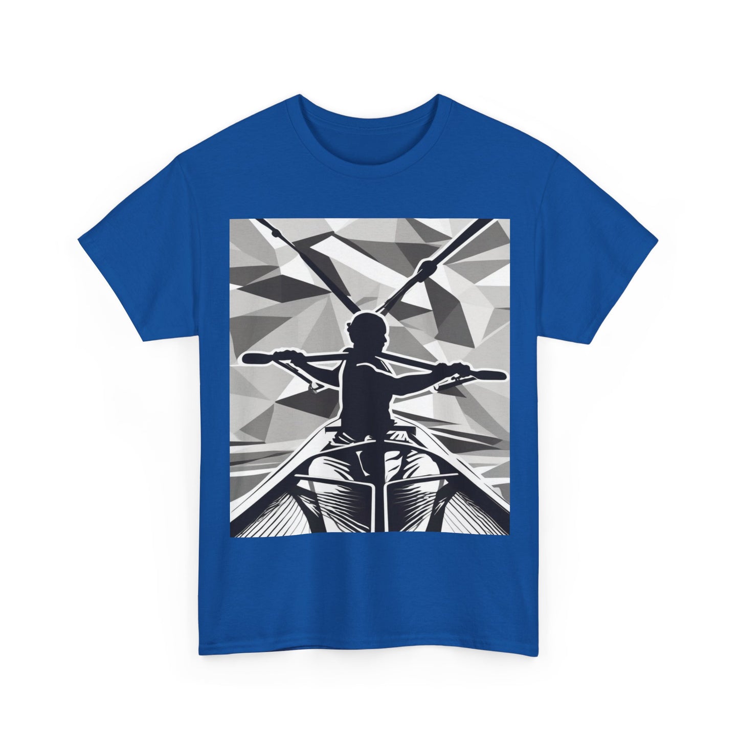 boostlete-am-crew-scene-rower-outline-geometric-0060 — Unisex Heavy Cotton Tee (Gildan 5000)