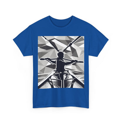 boostlete-am-crew-scene-rower-outline-geometric-0060 — Unisex Heavy Cotton Tee (Gildan 5000)