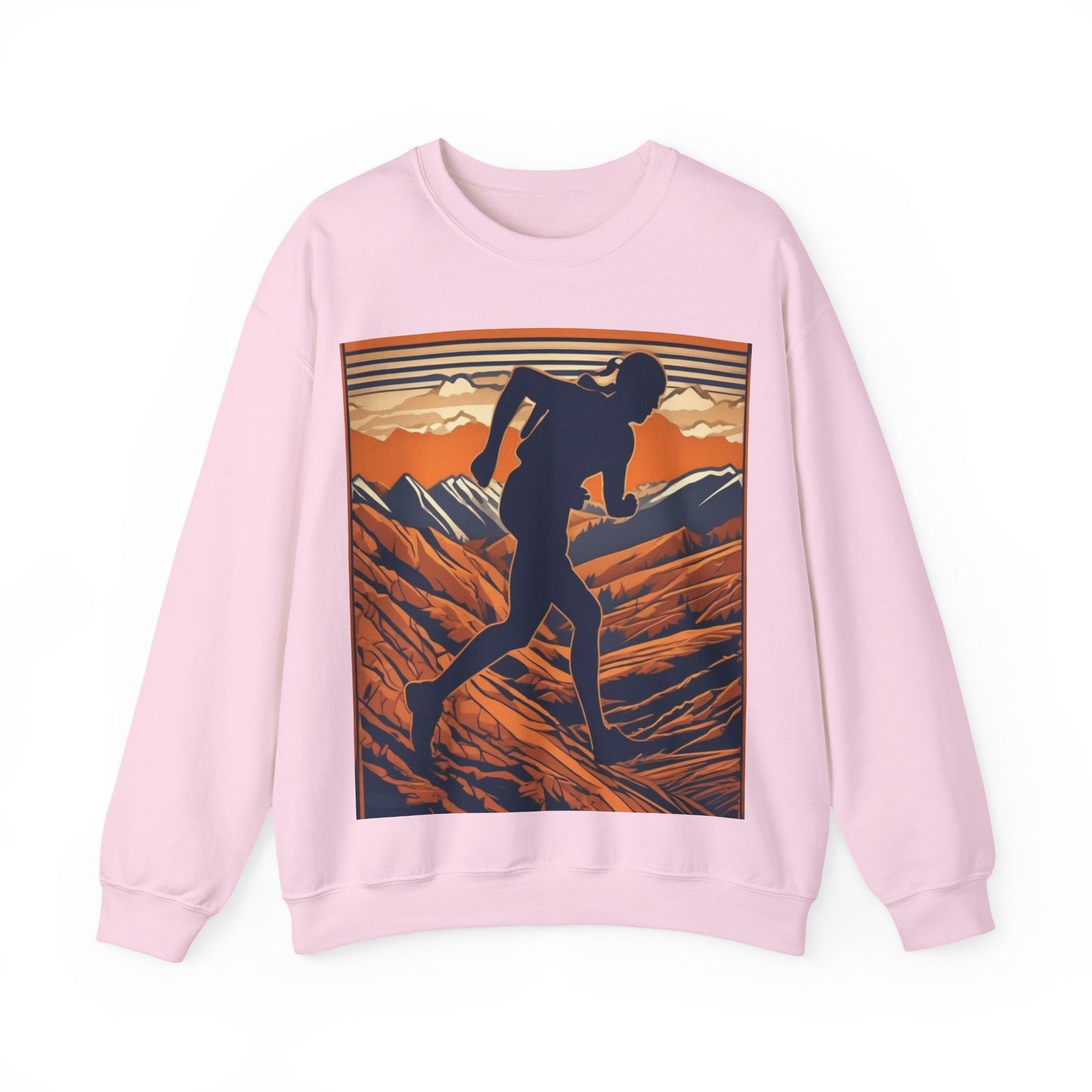 boostlete-iron-intent-scene-trail-3d-retro-0764 — Unisex Heavy Blend Crewneck (G18000)