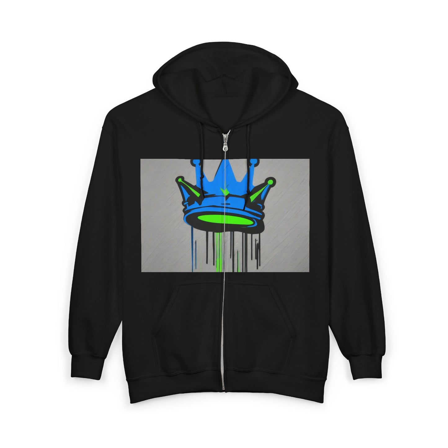 boostlete-mile-by-mile-icon-crown-matte-industrial-0162 — Unisex Heavy Blend Full-Zip Hooded Sweatshirt