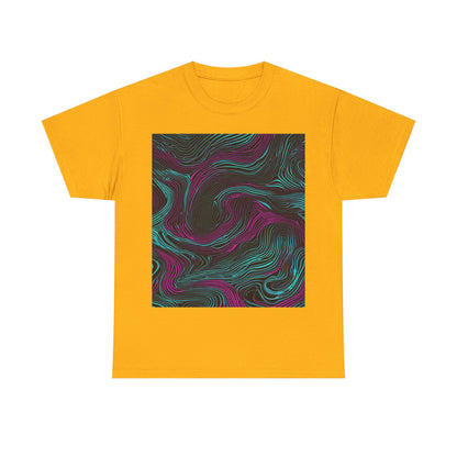 boostlete-am-crew-pattern-topographic-monoline-0075 — Unisex Heavy Cotton Tee (Gildan 5000)