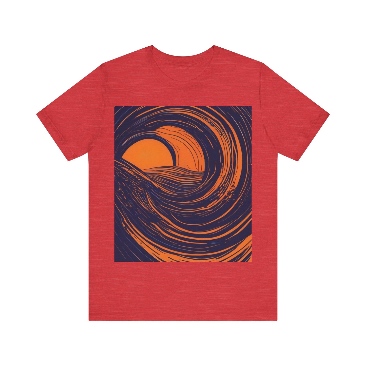 boostlete-rise-grind-icon-sunrise-speed-line-art-0202 — Unisex Jersey Short Sleeve (B+C 3001)