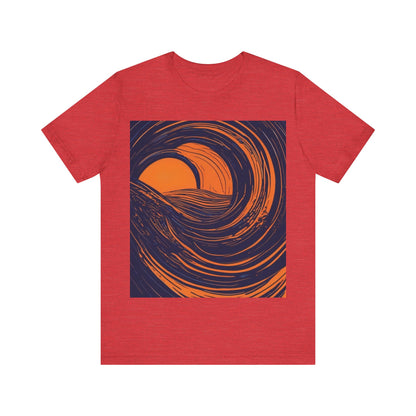 boostlete-rise-grind-icon-sunrise-speed-line-art-0202 — Unisex Jersey Short Sleeve (B+C 3001)
