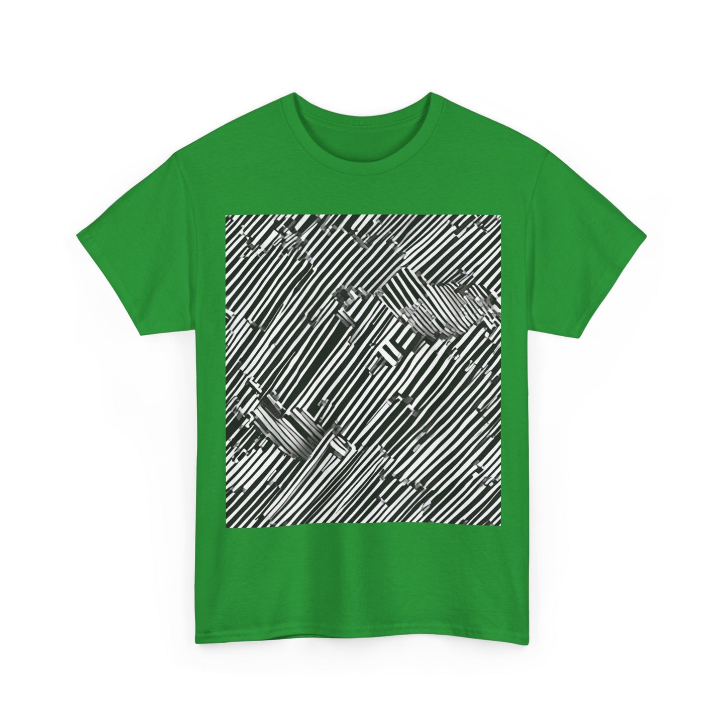 boostlete-mile-by-mile-pattern-barcode-monoline-0059 — Unisex Heavy Cotton Tee (Gildan 5000)