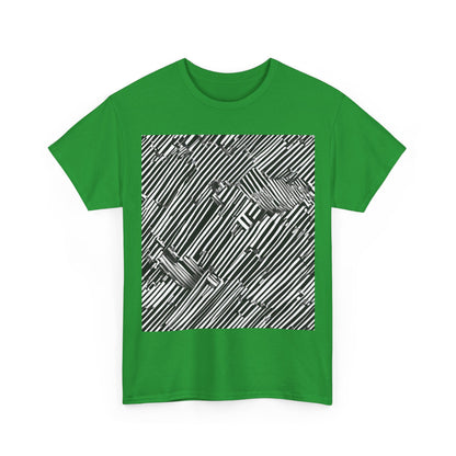 boostlete-mile-by-mile-pattern-barcode-monoline-0059 — Unisex Heavy Cotton Tee (Gildan 5000)