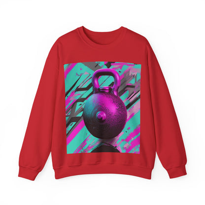 boostlete-mile-by-mile-scene-kettlebell-3d-monoline-1364 — Unisex Heavy Blend Crewneck (G18000)