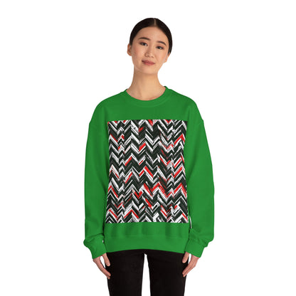 boostlete-am-crew-pattern-chevron-geometric-0659 — Unisex Heavy Blend Crewneck (G18000)