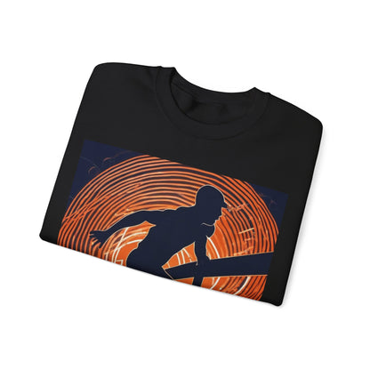 boostlete-iron-intent-scene-hurdler-neon-modern-0264 — Unisex Heavy Blend Crewneck Sweatshirt (Gildan)