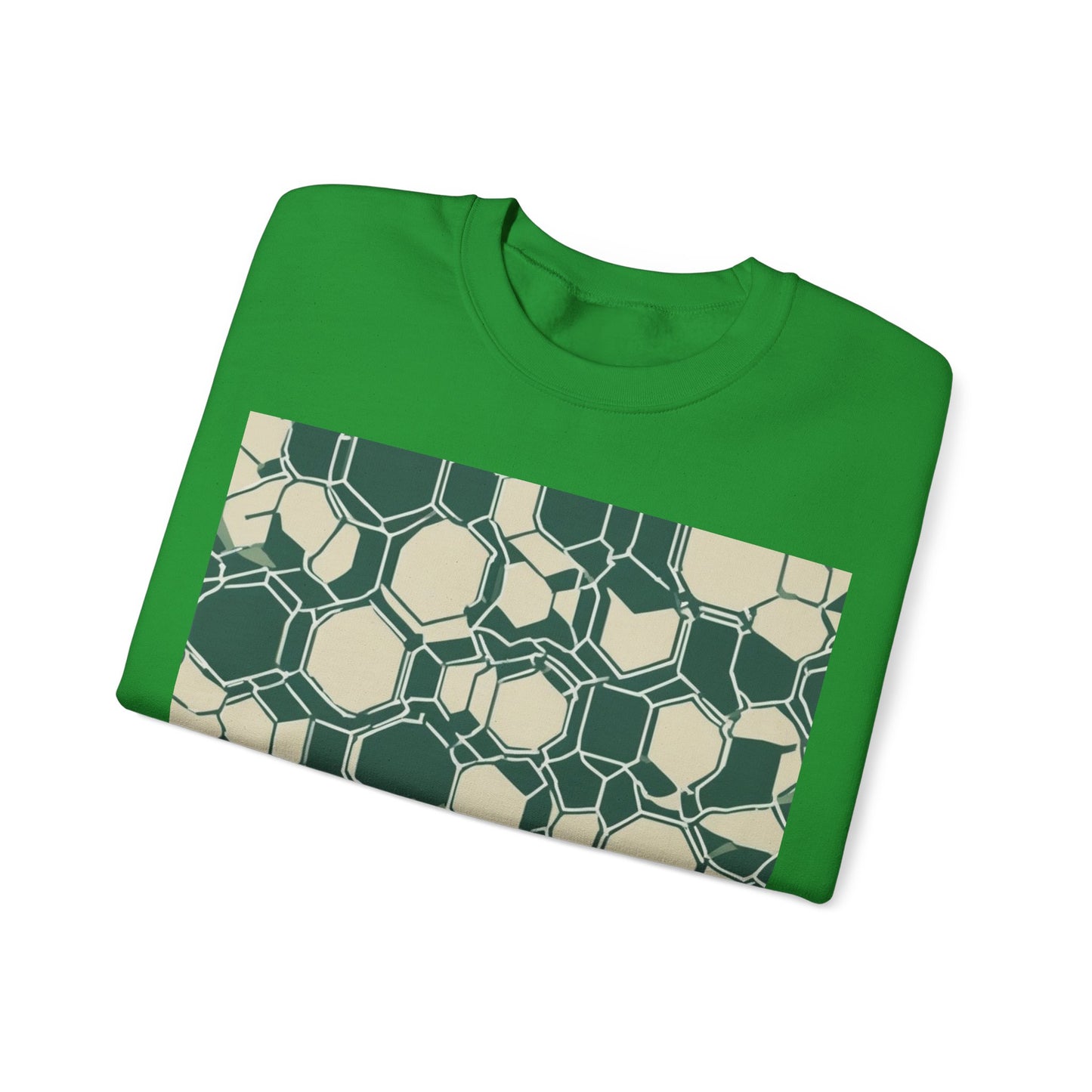 boostlete-iron-intent-pattern-hex-blueprint-0271 — Unisex Heavy Blend Crewneck Sweatshirt (Gildan)